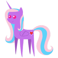 Size: 900x900 | Tagged: safe, artist:moondeer1616, oc, oc only, oc:heart sparkle, alicorn, pony, female, mare, pointy ponies, simple background, solo, transparent background