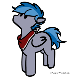 Size: 3000x3000 | Tagged: safe, artist:purple wingshade, oc, oc only, oc:silver sky, pegasus, pony, bandana, cute, high res, male, simple background, solo, stallion, transparent background