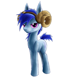 Size: 2000x2000 | Tagged: safe, artist:manearion, aries (g4), earth pony, pony, aries, fake horns, male, ponyscopes, simple background, solo, stallion, transparent background