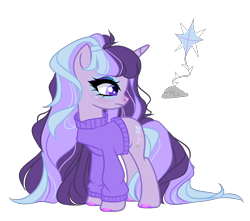 Size: 1528x1348 | Tagged: safe, artist:just-silvushka, unicorn, 2022, horn, magical lesbian spawn, offspring, parent:maud pie, parent:starlight glimmer, parents:starmaud, simple background, solo, transparent background