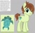 Size: 640x600 | Tagged: safe, artist:fizzled_kitty, edit, sandbar, earth pony, pony, turtle, g4, alternate cutie mark, alternate hair color, brown hair, cutie mark, google translate, gray background, implied school of friendship, male, multiple heads, recolor, reference sheet, simple background, solo, three heads
