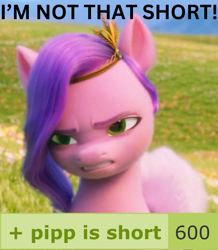 Size: 522x600 | Tagged: safe, pipp petals, pegasus, pony, g5, my little pony: a new generation, 600, blatant lies, denial's not just a river in egypt, derpimilestone, female, mare, pipp is short