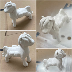 Size: 3464x3464 | Tagged: safe, artist:artsypaws, oc, oc only, oc:jay mihay, pegasus, pony, g4, clay, craft, diy, figure, folded wings, full body, hind legs, male, photo, sculpting, sculpture, solo, stallion, standing, wings, wip