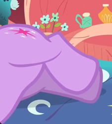 Size: 468x518 | Tagged: safe, screencap, twilight sparkle, pony, g4, lesson zero, cropped, golden oaks library, legs, lying down, pictures of legs, solo