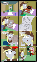 Size: 4134x6890 | Tagged: safe, derpy hooves, fluttershy, human, equestria girls, g4, comic, the simpsons