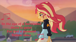 Size: 1100x618 | Tagged: safe, artist:ktd1993, edit, edited screencap, screencap, sunset shimmer, equestria girls, g4, my past is not today, solo