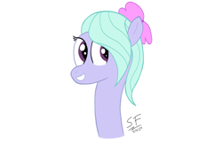 Size: 2747x1792 | Tagged: safe, artist:solemnfutury, flitter, pony, g4, cute, date, female, flitterbetes, looking at you, signature, simple background, smiling, smiling at you, solo, white background