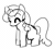 Size: 550x500 | Tagged: safe, artist:allhallowsboon, earth pony, pony, ^^, animated, blank flank, dancing, eyes closed, female, gif, happy, mare, monochrome, rough sketch, simple animation, simple background, sketch, solo, twerking, white background
