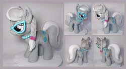Size: 4856x2664 | Tagged: safe, artist:calusariac, silver spoon, earth pony, pony, g4, female, filly, foal, glasses, irl, multiple views, photo, plushie, solo