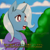 Size: 900x900 | Tagged: safe, artist:zeldaprincessgirl100, trixie, pony, unicorn, g4, bust, female, horn, mare, open mouth, solo, subtitles, watermark, white pupils
