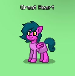 Size: 539x546 | Tagged: safe, oc, oc:great heart, human, pegasus, pony, pony town, clothes, robe, solo