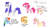 Size: 1280x720 | Tagged: safe, artist:zoeyhorse, applejack, fluttershy, pinkie pie, rainbow dash, oc, oc:eilidh, earth pony, pegasus, pony, unicorn, g4, blank stare, bust, female, frown, horn, implied cryptocurrency, implied lesbian, implied spike, mare, simple background, white background