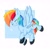 Size: 1967x1967 | Tagged: safe, artist:skylinepony_, rainbow dash, pegasus, pony, g4, backwards cutie mark, chest fluff, ear fluff, eyes closed, female, grin, hock fluff, mare, passepartout, signature, smiling, solo, spread wings, unshorn fetlocks, wings