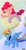 Size: 720x1380 | Tagged: safe, artist:skylinepony_, pinkie pie, rainbow dash, earth pony, pegasus, pony, g4, balloon, balloon riding, cloud, duo, duo female, eyes closed, female, floating, flying, looking up, mare, open mouth, open smile, outdoors, rainbow trail, signature, sky, smiling, spread wings, tail, then watch her balloons lift her up to the sky, underhoof, wings
