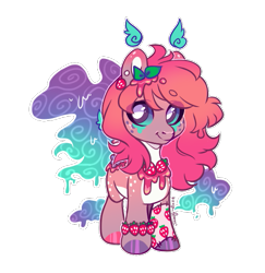 Size: 535x551 | Tagged: safe, artist:shady-bush, oc, original species, scented pony, chibi, female, mare, simple background, solo, transparent background