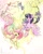 Size: 2048x2577 | Tagged: safe, artist:千雲九枭, fluttershy, twilight sparkle, alicorn, bird, pegasus, pony, g4, chinese, female, mare, sample, text, tree, twilight sparkle (alicorn)
