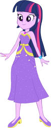 Size: 622x1533 | Tagged: safe, artist:tylerajohnson352, twilight sparkle, human, equestria girls, g4, my little pony equestria girls: better together, pinkie pie: snack psychic, bare shoulders, bracelet, clothes, corset, dress, female, gold trim, high heels, jewelry, necklace, purple dress, shoes, simple background, sleeveless, sleeveless dress, strapless, strapless dress, transparent background, vector