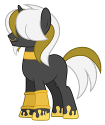 Size: 2496x2976 | Tagged: safe, artist:motownwarrior01, oc, oc only, oc:gullin, unicorn, base used, bracelet, facial hair, gold, hair over one eye, horn, jewelry, male, nose piercing, nose ring, piercing, simple background, smiling, solo, stallion, transparent background