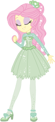 Size: 530x1171 | Tagged: safe, artist:tylerajohnson352, fluttershy, human, equestria girls, g4, my little pony equestria girls: better together, so much more to me, clothes, corset, dress, female, hair ornament, high heels, shoes, simple background, transparent background, vector