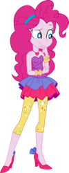 Size: 481x1200 | Tagged: safe, artist:tylerajohnson352, pinkie pie, human, equestria girls, g4, my little pony equestria girls, my little pony equestria girls: better together, twilight under the stars, '90s, bare shoulders, bracelet, clothes, dress, female, high heels, jewelry, necklace, rah rah skirt, shoes, simple background, skirt, sleeveless, sleeveless dress, solo, strapless, strapless dress, transparent background, vector