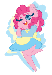 Size: 522x755 | Tagged: safe, artist:akaito-twin, pinkie pie, g4, female, simple background, solo, transparent background