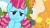 Size: 1920x1088 | Tagged: safe, screencap, cup cake, pear butter, earth pony, pony, g4, season 7, the perfect pear, cake, chiffon swirl, duo, female, flower, flower in hair, food, lidded eyes, pear tree, smiling, teasing, tree