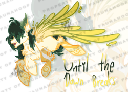 Size: 4096x2931 | Tagged: safe, artist:faunahoof, oc, oc only, pegasus, adoptable, adoptable open, blank flank, chest fluff, colored wings, flying, gradient coat, gradient wings, laughing, long mane, long tail, obtrusive watermark, patterned background, pegasus oc, solo, tail, watermark, wings, zoom layer