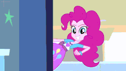 Size: 1920x1080 | Tagged: safe, screencap, pinkie pie, human, equestria girls, g4, guitar centered, animated, female, gif, one eye closed, wink