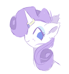 Size: 646x697 | Tagged: safe, artist:skylinepony_, rarity, pony, unicorn, g4, cute, female, horn, horn ring, looking at you, ring, simple background, solo, white background