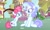 Size: 2048x1229 | Tagged: safe, artist:janegumball, oc, oc only, oc:day dreamer (janegumball), unnamed oc, pegasus, pony, unicorn, g4, blue coat, blue eyelashes, colored eyelashes, duo, duo female, eyelashes, female, filly, foal, folded wings, glasses, green eyes, horn, jewelry, long tail, looking at each other, looking at someone, mare, necklace, outdoors, pearl necklace, pegasus oc, pink coat, pink glasses, pink tail, ponified, ponyville, purple tail, screencap background, short mane, show accurate, siblings, sisters, sitting, smiling, smiling at each other, style emulation, tail, two toned mane, two toned tail, unicorn horn, unicorn oc, wingding eyes, wings