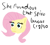 Size: 312x282 | Tagged: safe, artist:zoeyhorse, fluttershy, pegasus, pony, g4, bust, concerned, cryptocurrency, disembodied head, female, fluttershy is not amused, implied spike, mare, simple background, solo, text, unamused, white background