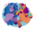 Size: 2901x2425 | Tagged: safe, artist:djkaskan, izzy moonbow, sunny starscout, earth pony, pony, unicorn, g5, cute, duo, duo female, easter, easter egg, female, horn, lesbian, mane stripe sunny, mare, ship:moonscout, shipping