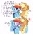 Size: 1137x1217 | Tagged: safe, artist:appledash3r_, applejack, rainbow dash, earth pony, pegasus, pony, g4, ..., 2 panel comic, applejack's hat, blonde mane, blue coat, blushing, cheek kiss, colored sketch, comic, cowboy hat, dialogue, duo, duo female, eyelashes, female, flustered, freckles, hat, information dump, information dumping, kissing, lesbian, long mane, looking at each other, looking at someone, mare, multicolored hair, multicolored mane, narrowed eyes, no catchlights, nose wrinkle, one eye closed, open mouth, open smile, orange coat, ponytail, rainbow hair, raised hooves, scrunchy face, ship:appledash, shipping, shrunken pupils, sketch, smiling, smiling at someone, speech bubble, spread wings, talking, text, tied mane, wingboner, wings