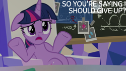 Size: 1280x720 | Tagged: safe, edit, edited screencap, editor:quoterific, screencap, twilight sparkle, alicorn, g4, sparkle's seven, belly, blueprint, chalkboard, female, floppy ears, indoors, map room, mare, physics, rarity's cutie mark, round belly, shrug, solo, twilight sparkle (alicorn), twilight sparkle's cutie mark, twilight's castle
