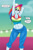 Size: 1280x1915 | Tagged: safe, artist:lennondash, rainbow dash, human, equestria girls, equestria girls specials, g4, my little pony equestria girls: spring breakdown, abs, arm behind head, armpits, awesome, breasts, busty rainbow dash, cap, cleavage, female, front knot midriff, hat, looking at you, midriff, muscles, muscular female, open mouth, rainbuff dash, smiling, solo, speech bubble, stretching, stupid sexy rainbow dash, talking to viewer