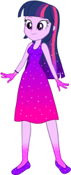 Size: 622x1531 | Tagged: safe, artist:invisibleink, artist:tylerajohnson352, twilight sparkle, equestria girls, g4, beautiful, bracelet, clothes, colorful, dress, female, flats, glitter, jewelry, shoes, sparkles, sparkly dress, sparkly hair