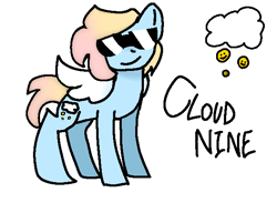 Size: 610x469 | Tagged: safe, oc, oc only, pegasus, pony, colored wings, folded wings, male, pegasus oc, simple background, smiling, solo, solo male, sunglasses, white background, wings, woah i did not know bro was chill like that