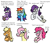 Size: 1500x1275 | Tagged: safe, artist:zoeyhorse, applejack, fluttershy, pinkie pie, rainbow dash, rarity, twilight sparkle, earth pony, pegasus, pony, unicorn, g4, applejack's hat, book, bored, bust, cowboy hat, crying, dialogue, divorce, eye twitch, eyes closed, female, hat, hat off, horn, lidded eyes, mane six, mare, oblivious, reading, sad, simple background, talking to viewer, teary eyes, text, wavy mouth, white background