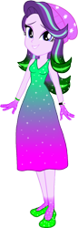 Size: 536x1567 | Tagged: safe, artist:invisibleink, artist:tylerajohnson352, starlight glimmer, equestria girls, g4, beanie, beautiful, bracelet, clothes, colorful, dress, female, flats, glitter, hat, jewelry, shoes, sparkles, sparkly dress, sparkly hair