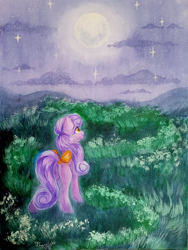 Size: 3015x4000 | Tagged: safe, artist:jsunlight, oc, earth pony, pony, solo, traditional art, watercolor painting