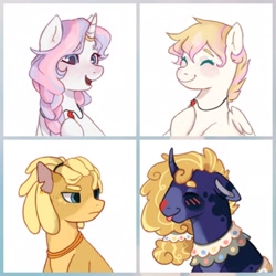 Size: 2048x2048 | Tagged: safe, oc, oc only, pegasus, pony, unicorn, 2d, commission, horn, icon