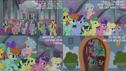 Size: 2000x1125 | Tagged: safe, edit, edited screencap, editor:quoterific, screencap, apple bloom, auburn vision, berry blend, berry bliss, chancellor neighsay, citrine spark, cozy glow, end zone, fire flicker, gallus, golden crust, gooseberry, green sprout, huckleberry, hyper sonic, lemon crumble, lilac swoop, night view, november rain, ocarina green, ocellus, peppermint goldylinks, sandbar, scootaloo, silverstream, slate sentiments, smolder, strawberry scoop, sugar maple, summer breeze, summer meadow, sweetie belle, violet twirl, yona, changedling, changeling, dragon, earth pony, griffon, hippogriff, pegasus, pony, unicorn, yak, g4, school raze, caption, cutie mark crusaders, dragoness, female, filly, foal, friendship student, horn, male, mare, school of friendship, stallion, student six, text