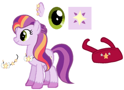 Size: 858x627 | Tagged: safe, artist:fedethedox2121, sunny starscout's mother, earth pony, pony, g4, g5, my little pony: tell your tale, written in the starscouts, spoiler:g5, spoiler:my little pony: tell your tale, spoiler:tyts02e11, bag, cutie mark, ear piercing, female, g5 to g4, generation leap, jewelry, mare, necklace, piercing, reference sheet, smiling, solo, tail, unshorn fetlocks