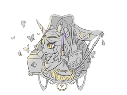 Size: 2564x1924 | Tagged: safe, artist:weixin635, pony, unicorn, horn, simple background, sketch, solo, white background