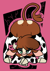 Size: 1668x2388 | Tagged: safe, alternate version, artist:steelsoul, arizona (tfh), cow, them's fightin' herds, ass up, back, blushing, butt, community related, cowprint, face down ass up, female, plot, solo