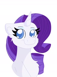 Size: 1407x1885 | Tagged: safe, artist:cinematic-fawn, rarity, pony, bust, portrait, simple background, solo, white background