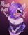 Size: 1581x1986 | Tagged: safe, artist:juxi, oc, oc only, oc:juxi, earth pony, anthro, :3, breasts, cleavage, clothes, cute, dress, female, freckles, light skin, mare, one eye covered, purple hair, solo, uwu, yellow eyes