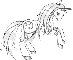 Size: 394x327 | Tagged: safe, princess silver swirl, pony, unicorn, g2, 2004, female, horn, mare, rearing, simple background, solo, transparent background, wayback machine source