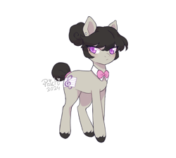 Size: 1660x1485 | Tagged: safe, artist:paichitaron, octavia melody, earth pony, pony, alternate cutie mark, alternate hairstyle, ear piercing, earring, female, hair bun, jewelry, mare, piercing, signature, simple background, solo, tail, tail bun, transparent background, unshorn fetlocks