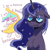 Size: 1080x1080 | Tagged: safe, artist:ayefei, princess celestia, princess luna, alicorn, pony, g4, banana, bananalestia, bipedal, duo, duo female, female, food, frown, grimace, im a banana, luna is not amused, mare, royal sisters, siblings, sillestia, silly, simple background, sisters, text, unamused, white background